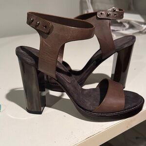 Brunello Cucinelli Dark Brown Leather Heels
